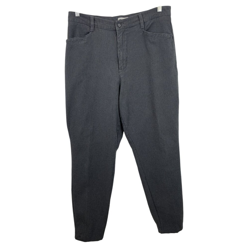 Lee At the Waist Womens Size 14 M Black & Gray Houndstooth Tapered Pants - Picture 1 of 9